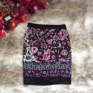 NY& Co. Floral Wrap Skirt